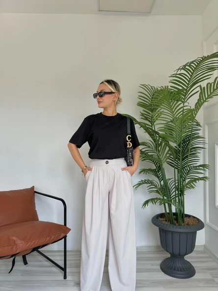 Kadın Basic Tshirt Siyah - Resim 3