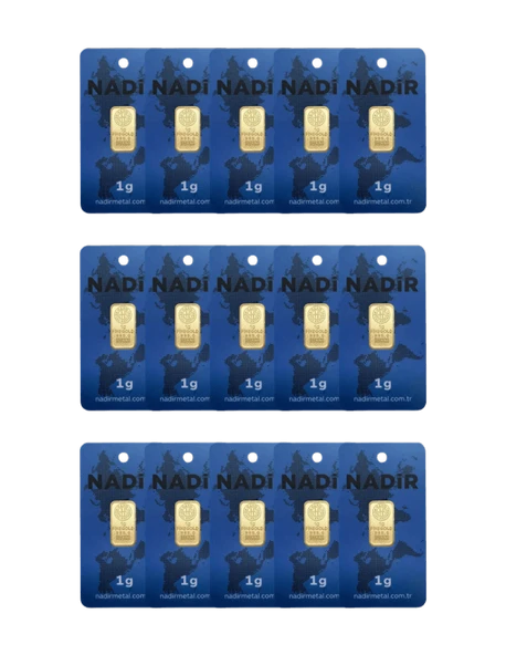NadirGold 15 Gr Külçe Altın ( 1gr x 15 Adet )