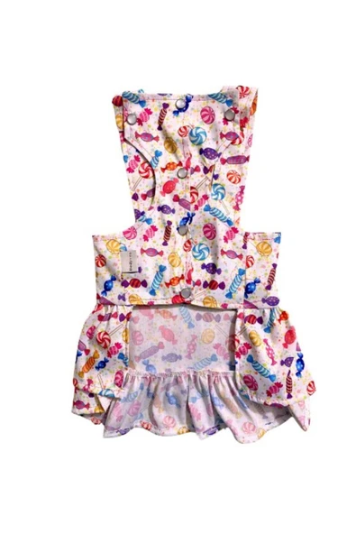 GedyCo Candy Fırfırlı Salopet Küçük Irk Köpek Elbisesi - Resim 3