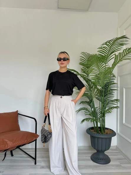 Kadın Basic Tshirt Siyah - Resim 4