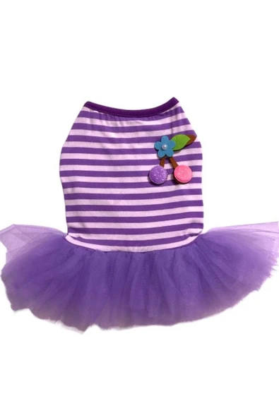 GedyCo Küçük Irk Köpek için Lila Tütü Elbise