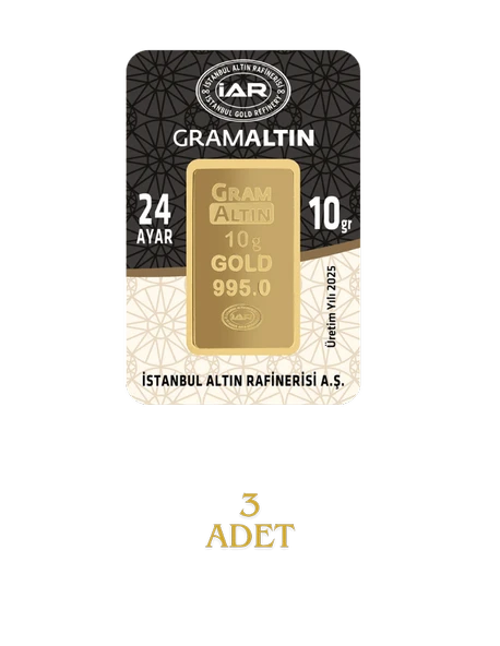 30 GRAM 24 AYAR İAR GRAMALTIN ( 10gr x 3 Adet ) - 2
