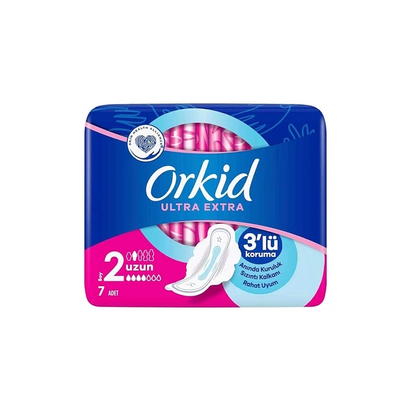 Orkid Ultra Extra 3 lü Koruma 7 Adet Hijyenik Ped  Boy 2 ürün görseli