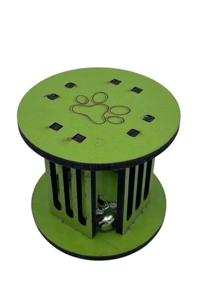 Mini Silindir Eğlenceli Renkli Sağlam Küçük Pati İzi Şekilli Kedi Oyuncağı - Resim 7