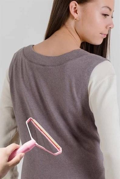 Çift Taraflı Elbise Kazak Plastik Kumaş Tüy Alma ve Tiftik Temizleyici Toplayıcı Taşınabilir - 2