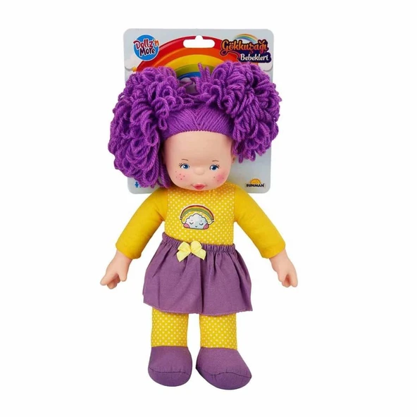 30012  Gökkuşağı Bebekleri 35 cm - Mor Saçlı