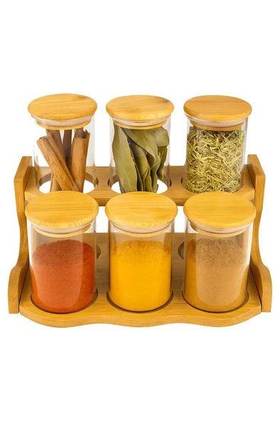 Bambum Loca - 6 Parça 2 katlı Baharatlık Seti ürün görseli