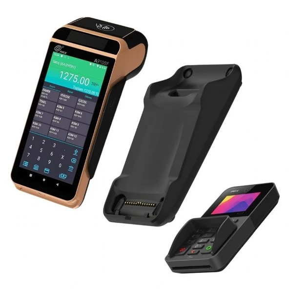 PAX A910SF Android YazarkasaPOS + S210 Pinpad +B910sf İletişim ve Şarj Ünitesi - 1