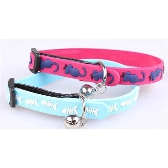 Çıngıraklı Zilli Sevimli Renkli Slikon Kedi Köpek Boyun Tasması - 8