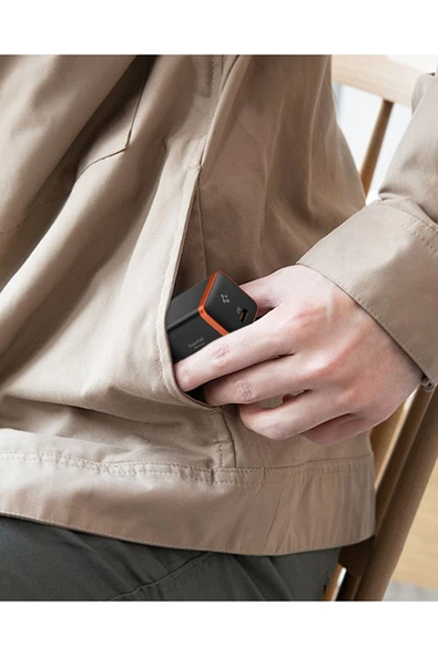 30W USB-C Mini Hızlı Şarj Aleti Samsung PPS GaN Destekli Akım Korumalı Güç Adaptörü Type-C Black - Resim 9