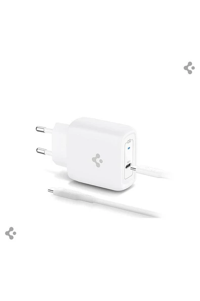 45W GaN USB-C Adaptör + USB-C Örgü Şarj Kablo - Super Hızlı Şarj Type-C PE2015 White - ACH02589