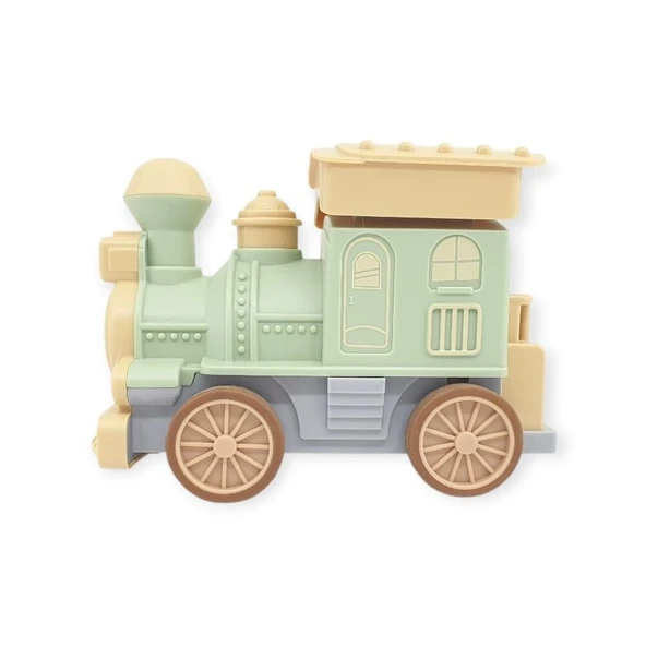 Oyuncak Tren Işıklı Sesli Bas Gitsin 14cm - YEŞİL - 8068A - 2