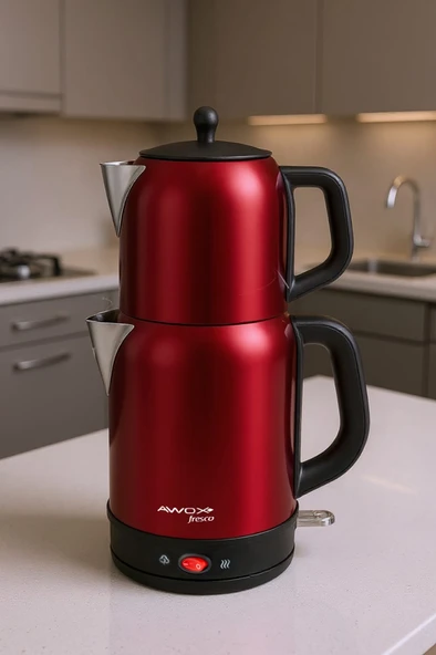 Fresco 2'si 1 Arada Paslanmaz Çelik Çay Makinesi & Su Isıtıcı Kettle ürün görseli