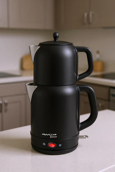 Fresco 2'si 1 Arada Paslanmaz Çelik Çay Makinesi & Su Isıtıcı Kettle ürün görseli