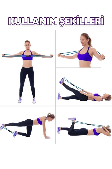 Fitness Spor Aletleri 1 Adet Pilates Egzersiz Bandı Direnç Lastiği Spor Outdoor Plates - Resim 6