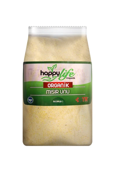 Happylife Organik Mısır Unu Poşet 500 gr. X 6 Paket ürün görseli 1