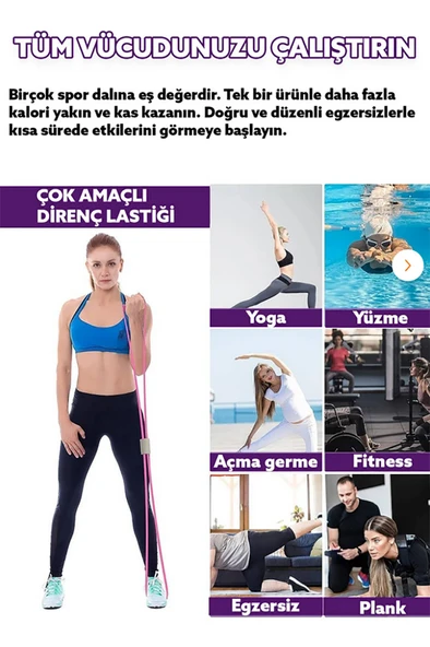 Fitness Spor Aletleri 1 Adet Pilates Egzersiz Bandı Direnç Lastiği Spor Outdoor Plates - Resim 5