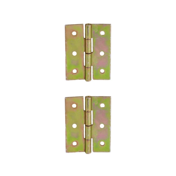 Yaprak Menteşe 2 Adet Prinç Sarı No:2.5 Mobilya Pencere Kapı Duşakabin Dolap Menteşesi İki Kanatlı - Resim 5