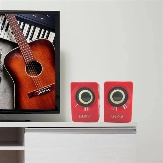 N62 1+1 Multimedia USB ve Jacklı Mini Hoparlör Yüksek Stereo Ses Sistemi - 6