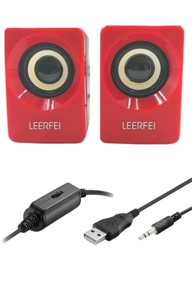 N62 1+1 Multimedia USB ve Jacklı Mini Hoparlör Yüksek Stereo Ses Sistemi - 7