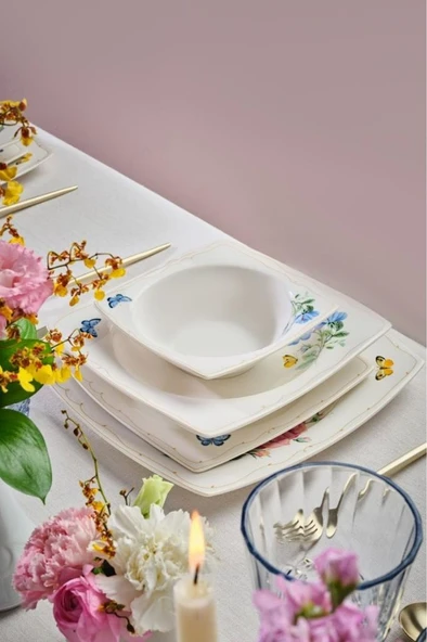 Square Bone Velora 53 Parça 12 Kişilik Yemek Takımı - 3