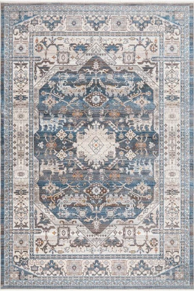 Pastel Halı Discovery 1438A Lacivert Gri Salon Oturma Yatak Odası Halısı ürün görseli 1