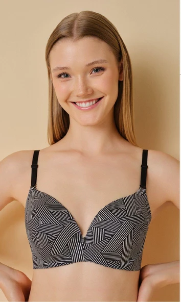 FK Kadın Lazer Kesim Desteksiz Dolgusuz Balenli Soft Sütyen