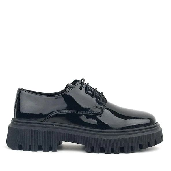 Rakerplus Siyah Rugan Bağcıklı Oxford Günlük Ayakkabı - Resim 2