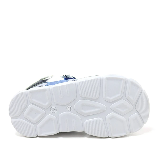 Rakerplus Wisps Hakiki Deri Gri Mavi Çocuk Sandalet - 7