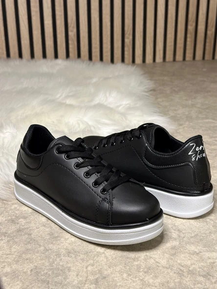 Günlük Kadın Sneaker Spor Ayakkabı Bağcıklı Rahat Hafif Kalın Tabanlı 525G - 8