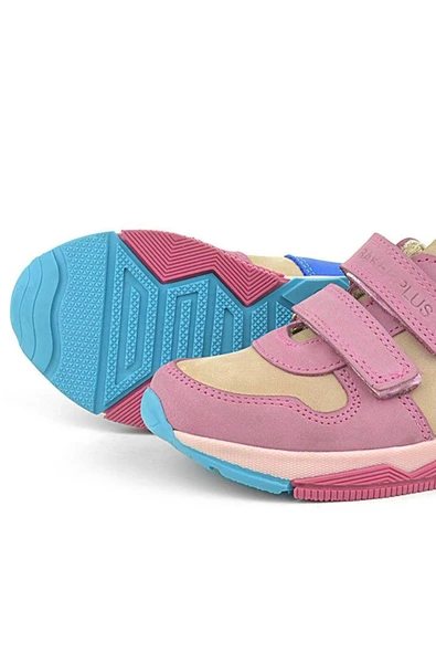 Rakerplus Hakiki Deri Pembe Çocuk Sneakers Spor Ayakkabı - Resim 6