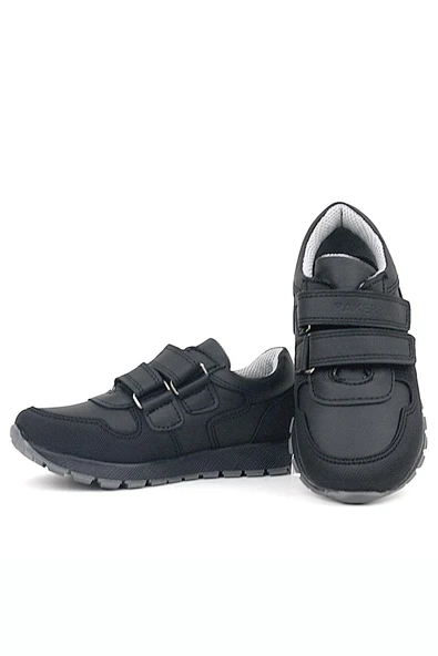 Rakerplus Hakiki Deri Siyah Çocuk Spor Günlük Ayakkabı - Resim 6