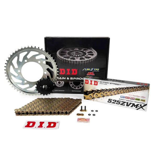 ZİNCİR DİŞLİ SETİ TRIUMPH THRUXTON R 1200cc ZİNCİR: DID-525ZVM-X Gold-100 ÖN-ARKA DİŞLİ: JT 16T-42T 2016-2017 ürün görseli