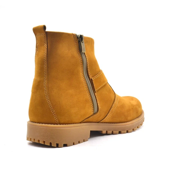 Rakerplus Chiron Hakiki Deri Sarı Fermuarlı Kışlık Bot - Resim 3