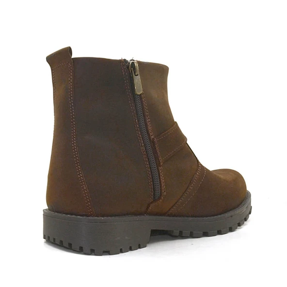 Rakerplus Chiron Hakiki Deri Tarçın Fermuarlı Kürklü Çizme - 3