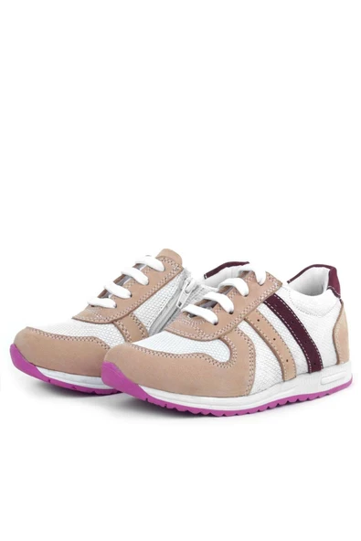 Rakerplus Hakiki Deri Pembe Fuşya Tabanlı Kız Çocuk Günlük Spor Ayakkabı - Resim 5