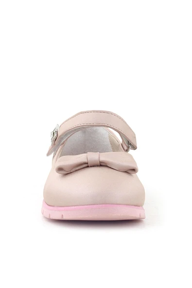 Rakerplus Pudra Fiyonklu Cırtlı Yıldızlı Kız Çocuk Babet - Resim 4