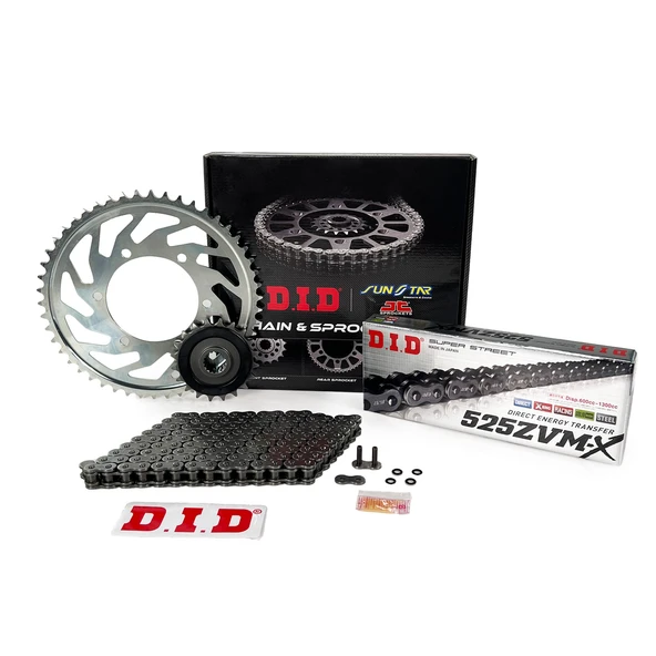 ZİNCİR DİŞLİ SETİ TRIUMPH THRUXTON R 1200cc ZİNCİR: DID-525ZVM-X Çelik-100 ÖN-ARKA DİŞLİ: JT 16T-42T 2016-2017 - Resim 2