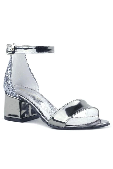 Elsa Platin Aynalı Kalın Topuklu Kız Çocuk Abiye Ayakkabı - Resim 2