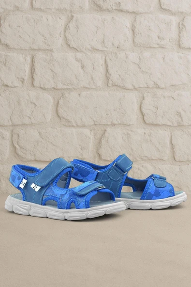 Rakerplus Wisps Hakiki Deri Mavi Kamuflaj Çocuk Sandalet ürün görseli