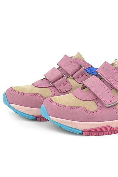 Rakerplus Hakiki Deri Pembe Çocuk Sneakers Spor Ayakkabı - Resim 7