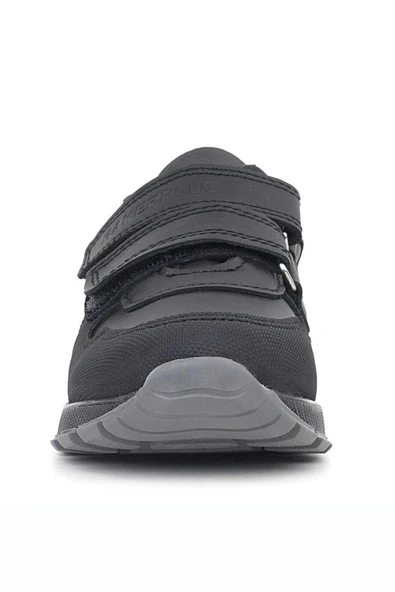 Rakerplus Hakiki Deri Siyah Çocuk Spor Günlük Ayakkabı - Resim 3