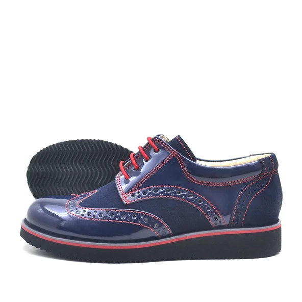 Rakerplus Hidra Süet Rugan Bağcıklı Günlük Erkek Çocuk Ayakkabı - Resim 4