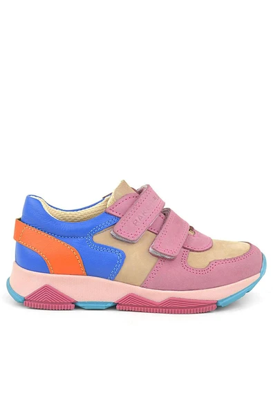 Rakerplus Hakiki Deri Pembe Çocuk Sneakers Spor Ayakkabı - Resim 3