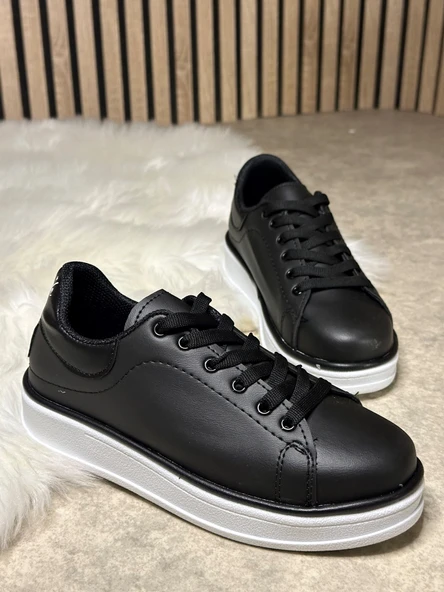 Günlük Kadın Sneaker Spor Ayakkabı Bağcıklı Rahat Hafif Kalın Tabanlı 525G - 7