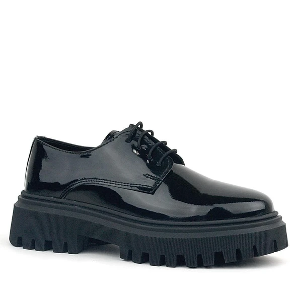 Rakerplus Siyah Rugan Bağcıklı Oxford Günlük Ayakkabı ürün görseli