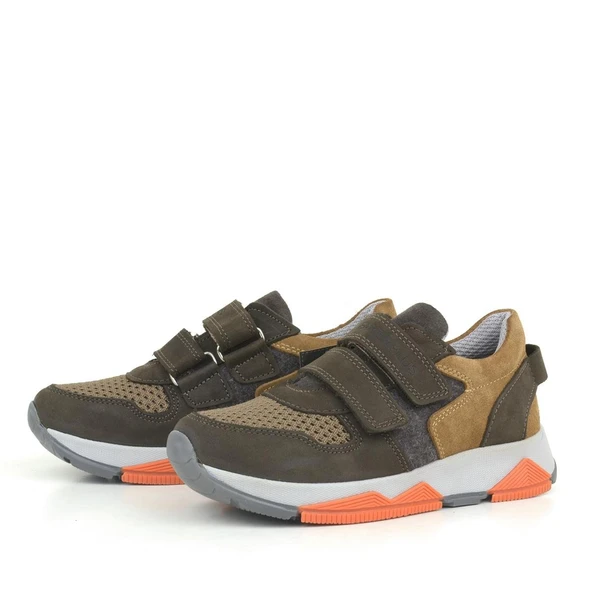 Rakerplus Hakiki Deri Kahverengi Çocuk Okul Spor Ayakkabı - 4