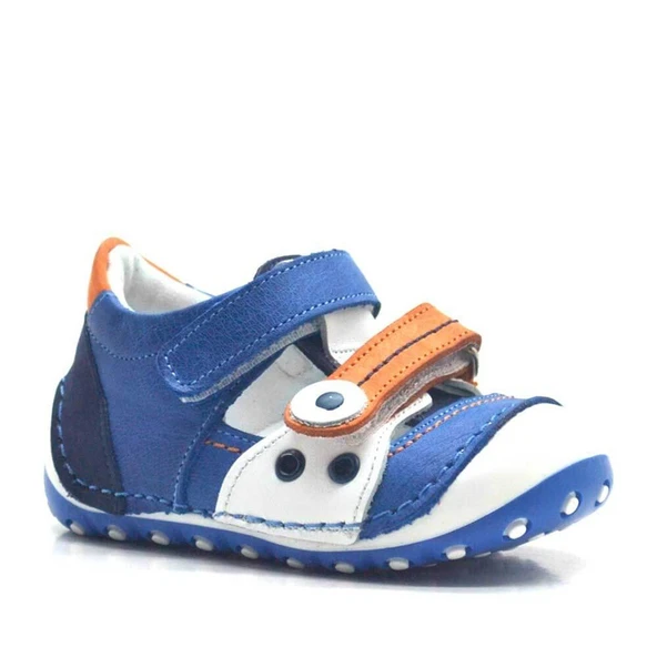 Nino Hakiki Deri Turuncu Cırtlı Yazlık İlk Adım Ayakkabı ürün görseli