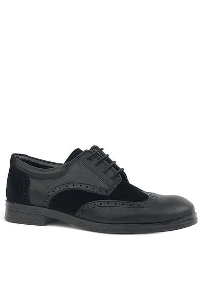Rakerplus Titan Siyah Mat Bağcıklı Klasik Erkek Genç Ayakkabı ürün görseli