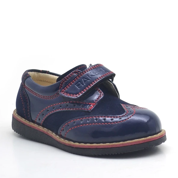 Rakerplus Lacivert Rugan Cırtlı Klasik Erkek Bebek Ayakkabı ürün görseli